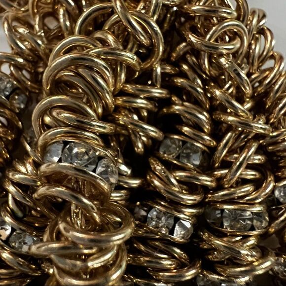 Dana Buchman Gold Tone Cubic Zirconia Stone Statement Necklace - Picture 7 of 8